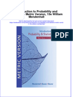 Full Chapter Introduction To Probability and Statistics Metric Version 15E William Mendenhall PDF
