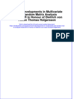 Full Chapter Recent Developments in Multivariate and Random Matrix Analysis Festschrift in Honour of Dietrich Von Rosen Thomas Holgersson PDF