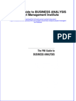 Textbook The Pmi Guide To Business Analysis Project Management Institute Ebook All Chapter PDF