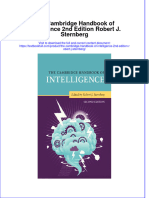 Full Chapter The Cambridge Handbook of Intelligence 2Nd Edition Robert J Sternberg PDF