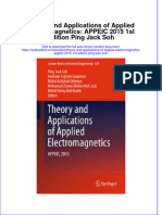 Full Chapter Theory and Applications of Applied Electromagnetics Appeic 2015 1St Edition Ping Jack Soh PDF