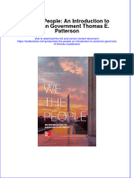 PDF We The People An Introduction To American Government Thomas E Patterson Ebook Full Chapter