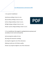 Transformer MCQ Questions and Answers PDF