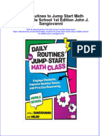 Full Ebook of Daily Routines To Jump Start Math Class Middle School 1St Edition John J Sangiovanni Online PDF All Chapter