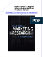 Full Marketing Research An Applied Orientation 6Th Edition Malhotra Solutions Manual Online PDF All Chapter