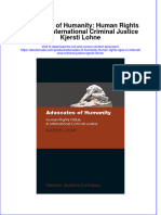 Advocates of Humanity Human Rights Ngos in International Criminal Justice Kjersti Lohne Full Chapter PDF