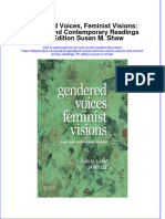Gendered Voices Feminist Visions Classic and Contemporary Readings 7Th Edition Susan M Shaw Full Chapter PDF