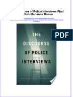 Full Download The Discourse of Police Interviews First Edition Marianne Mason Ebook Online Full Chapter PDF