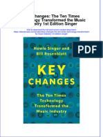 Key Changes The Ten Times Technology Transformed The Music Industry 1St Edition Singer Full Chapter PDF