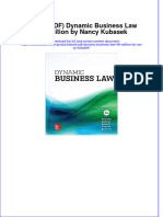 Full Download PDF of (Ebook PDF) Dynamic Business Law 4th Edition by Nancy Kubasek All Chapter