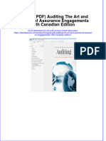 Full Download PDF of (Original PDF) Auditing The Art and Science of Assurance Engagements 14th Canadian Edition All Chapter