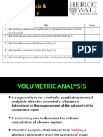 Volumetric and Gravimetric Analysis Notes