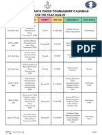 Tournament Calendar 2024 25