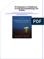 (Ebook PDF) (Ebook PDF) Disorders of Childhood: Development and Psychopathology 3rd Edition All Chapter