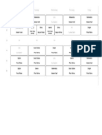 Class 1A Time Table 24 - 25