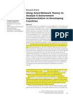 Using Actor-Network Theory To Analyze E-Government Implementation in Developing Countries