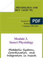 AGSC 55 Module 3. Metabolic Systems Coordination and Integration of Insects