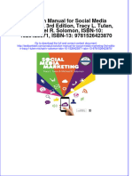 Solution Manual for Social Media Marketing, 3rd Edition, Tracy L. Tuten, Michael R. Solomon, ISBN-10: 1526423871, ISBN-13: 9781526423870  download pdf full chapter