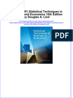 Ebook Download (Ebook PDF) Statistical Techniques in Business and Economics 16th Edition by Douglas A. Lind All Chapter