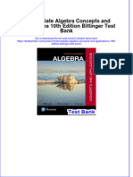 Full download Intermediate Algebra Concepts and Applications 10th Edition Bittinger Test Bank all chapter 2024 pdf