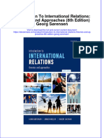 Introduction To International Relations: Theories and Approaches (8th Edition) Georg Sørensen Full Chapter Instant Download