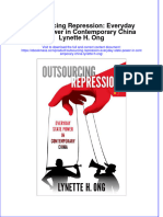 Outsourcing Repression: Everyday State Power in Contemporary China Lynette H. Ong Full Chapter Instant Download