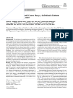 Complications of Thyroid Cancer Surgery in Pediatric Patients at A Tertiary Cancer Center