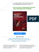 Practice Standard For Project Estimating Second Edition Project Management Institute