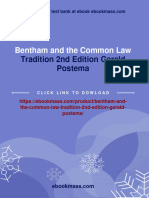 Instant Download Bentham and The Common Law Tradition 2nd Edition Gerald Postema PDF All Chapter