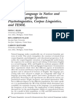 Formulaic Language in Native and Second Language Speakers: Psycholinguistics, Corpus Linguistics, and TESOL