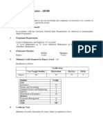 BSC Economics - UOM