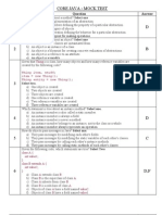 Core Java - Mock Test: Q.No Answer