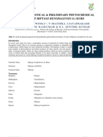 Pharmacognostical & Priliminary Phytochemical Study of Hiptage Benghalensis (L) Kurz