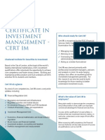 Certificate in Investment Management - Cert Im