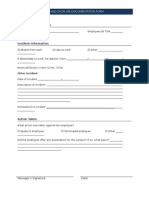 Employee Incident and Dicipline Documentation Form