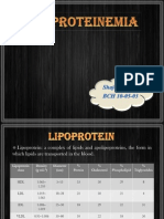 Lipoproteinemia