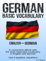 Basic Vocabulary English - German: A convenient eBook with the most important vocabulary in English and German