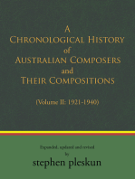 A Chronological History of Australian Composers and Their Compositions 1901-2020: (Volume II: 1921-1940)