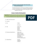 Present Capital Market Crisis-Questionnaire