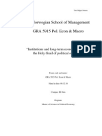 Institutions and Long-Term Economic Growth - The Holy Grail of Political Economy