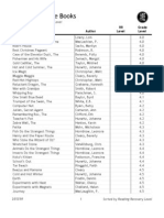 Reading Recovery Level Book Lists