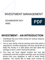 Investment Management: Soumendra Roy Nims