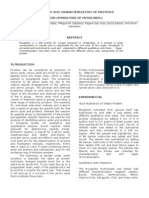 Isolation and Characterization of Proteins