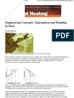 Segregation and Banding in Steel