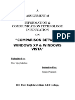 Information & Communication Technology in Education: "Comparison Between Windows XP & Windows Vista"