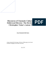 Discourses of Cinematic Culture and The Hollywood Director - The Development of Christopher Nolan's Auteur Persona