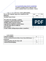 Drilling Rig Safety Inspection Check List