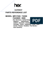 Parts Reference List MODEL: MFC7220 / 7225N FAX2820 / 2920: Facsimile Equipment