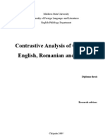Contrastive Analysis of Gerund in English, Romanian and French 