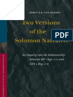 Keulen - Two Versions of The Solomon Narrative An Inquiry Into The Relationship Between MT 1 Kgs. 2-11 and LXX 3 Reg. 2-11 (2005)